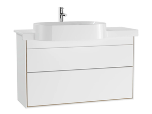 VOYAGE WITH CERAMIC VANITY - Wall-mounted wooden vanity unit with drawers _ VitrA Bathrooms